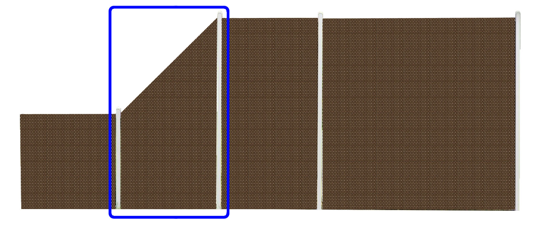 Płot Panelowy Dwustronny 180x180cm Technorattan – kolor brąz jasny + ciemny